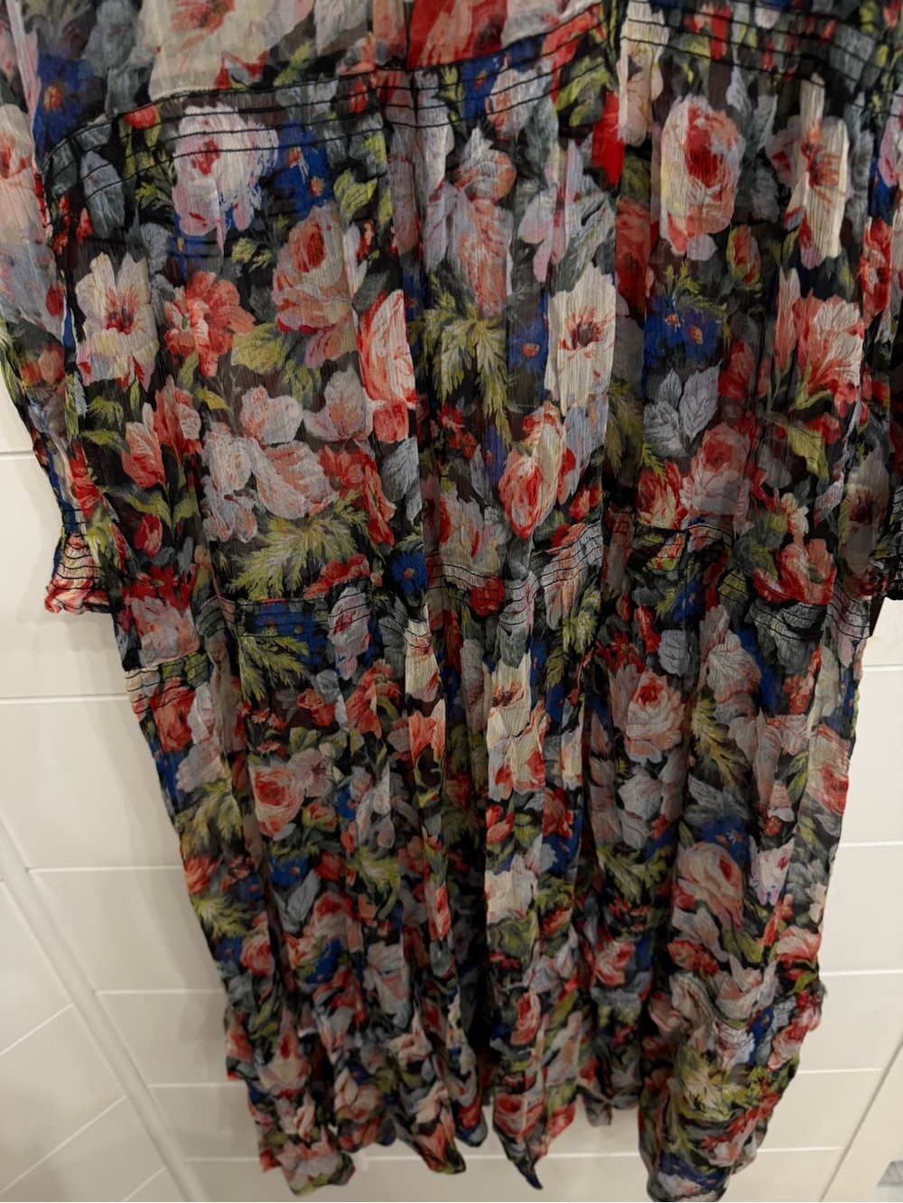 Anthropologie The Marais Printed Chiffon Maxi Dress Size Small 36688 - Picture 9 of 11
